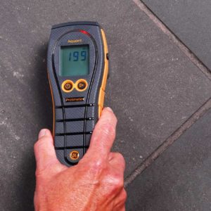 Protimeter Aquant moisture measurement on tiles